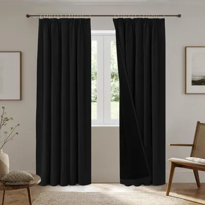 Produktbild von Moderne Vorhänge – 100% Verdunklungsvorhänge mit Faltenband – Verdunklungsvorhänge – Wohnzimmer – Schlafzimmer – Fenstergardine – Verdunkelung
