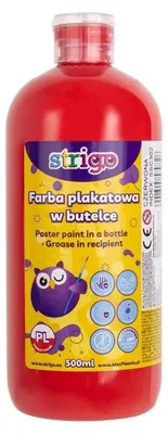 Obrázek produktu pro Strigo Plakatová barva červená 500 ml
