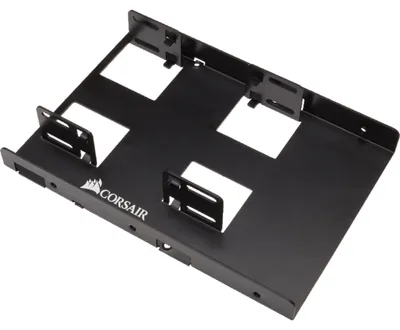 Produktbild von Corsair CSSD-BRKT2, 8,89 cm (3.5"), Carrier Panel, Schwarz, 2.5", Aluminium, 101,6 mm