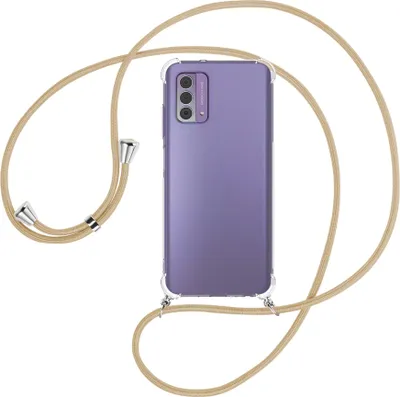 Produktbild von Handykette Backcover-Schutzhülle mit Band (Metall silberfarben) für Nokia G42 5G (6.56'') - caramel