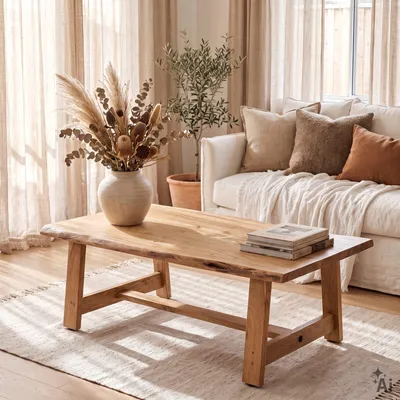Produktbild von Couchtisch RAHUL 120 x 80 cm aus Akazienholz, rechteckig - Natur