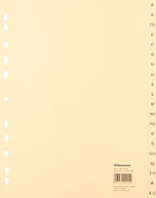 Image de Soennecken Register 1924 DIN A4 A-Z volle Höhe Tauenpapier chamois