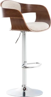 Produktbild von Barhocker HLO-CP235 Stoff  walnuss/creme