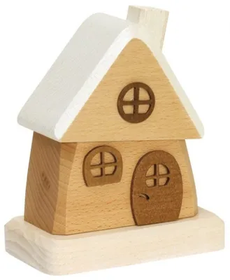 Immagine prodotto di Holzwaren Egermann grande affumicatoio - Erzgebirge decorazione in legno per fumatori - 15cm - 917 natura