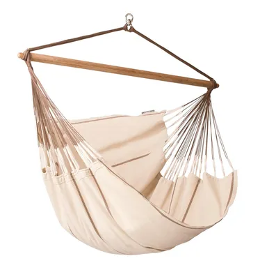 Immagine prodotto di La Siesta Habana Organic Lounger nougat - Sedia pensile in Cotonelogico beige Sedia pensile