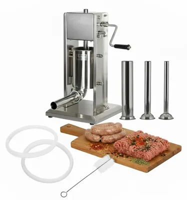 Obrázok produktu pre Mucola stroj na plnenie klobásy stroj na lisovanie klobásy strieborná plnička klobásy stroj na plnenie klobásy kuchynský cateringový stroj - 5L