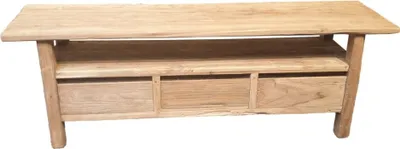 Productafbeelding van TV-meubel Blora, 150 cm, van teakhout - lichtbruin