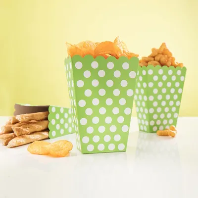 Produktbild von Snackbox Dots 8Stk./9x14cm Grün
