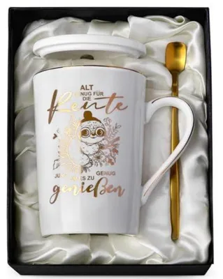 Image de Tasse à café blanche, 400 ml, en céramique, avec inscription pour offrir à la retraite