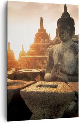 Produktbild von Bild auf Leinwand - Leinwandbild - Einteilig - Buddha Glaube Asien - 80x120cm - Wand Bild - Wanddeko - Wandbilder - Leinwanddruck - Wanddekoration - Leinwand bilder - Wandbild - PA80x120-4026