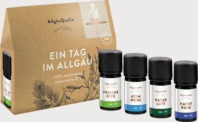 Produktbild von Duftmischung-Set Duftöle mit 4 x 5ml Lemongrass, Orange & Bergamotte, Eukalyptus, Salbei, Minze & Cajeput, Latschenkiefer, Alpenzirbe, Fichte & Minze, Alpenzirbe & Eukalyptus