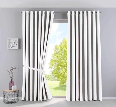Produktbild von Gardinenbox Vorhänge Blickdicht »Newyork« Weiß HxB 245x295 cm 2er-Pack Thermo-Ga