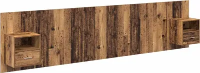 Produktbild von vidaXL Kopfteil mit Schrank 3 stk. Altholz Holzwerkstoff