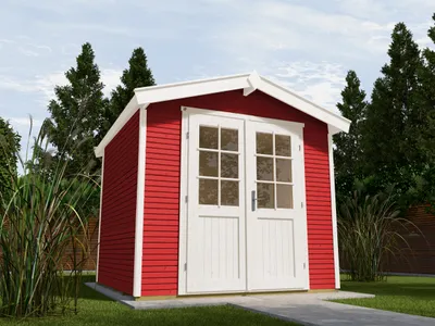Produktbild von Gartenhaus weka 218 Gr. 2 inkl. Fußboden 320 x 239 cm rot