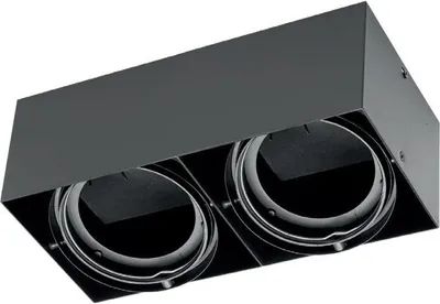 Image de Plafonnier apparent Pireo 2xAR111 noir GTV