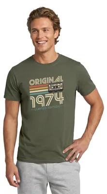 Produktbild von Spreadshirt Original 1974 Jahrgang Vintage Geburtstag Männer T-Shirt, XL, Militärgrün