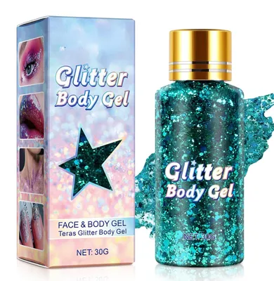 Glitzer-Set für Gesicht & Körper, 30 g, Blau
