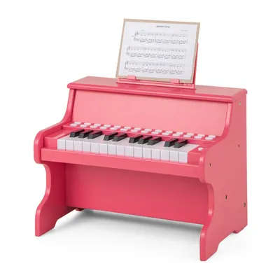 Produktbild von GOPLUS Klavier Kinder, 25 Tasten Leuchttasten-Piano mit abnehmbarem Notenhalter, Lehrmodus, Musikinstrument für Kinder ab 3 Jahren (Rosa)