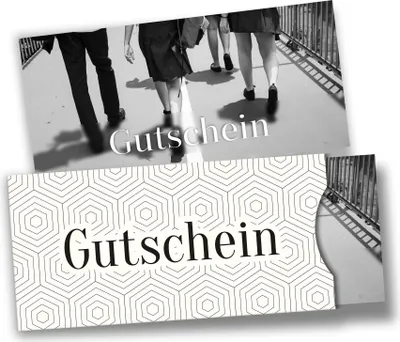 Produktbild von itenga Geschenkgutschein Fotodesign mit Hülle - Motiv ABSCHIED Postkarte zum Ausfüllen  21,0 x 9,8 cm