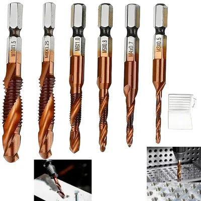 Produktbild von Kobaltierte Gewindebohrer 6-teiliges Set M3-M10