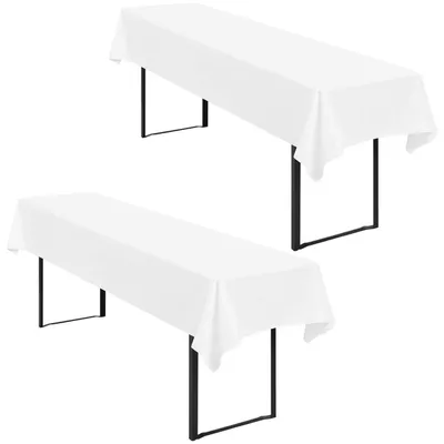 Immagine prodotto di Tovaglia per birreria, set da 2 pezzi, 100 x 250 cm, bianca, impermeabile, in poliestere