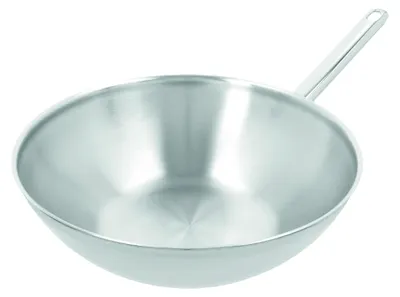 Edelstahl-Wok Ø 30 cm, 5-lagig, für Induktion, antihaftbeschichtet