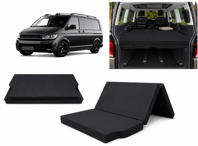 Image de Matelas pliable pour lit de camping-car Volkswagen T4, T5, T6, Multivan, California, Beach, dimensions 148x186