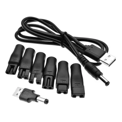 Produktbild von 7 Stück Rasierer Ladegerät Netzkabel USB Adapter Set,Rasierer-Ladekabel-Set,5V Rasierer Ladegerät Netzkabel USB Adapter Set,USB Shaver Charger Cable