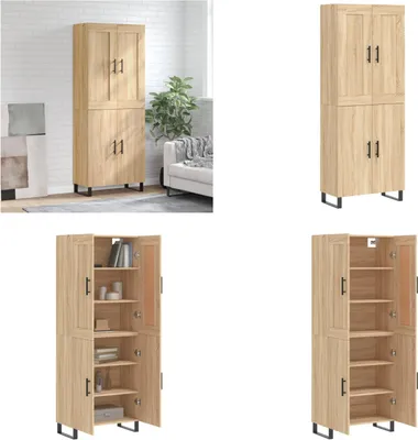 Produktbild von vidaXL Highboard Sonoma Eiche 69,5x34x180 cm Holzwerkstoff - Highboard - Highboards - Sideboard - Schrank