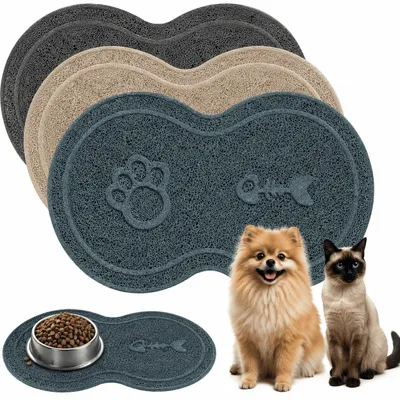 Produktbild von Napfunterlage Futtermatte für Hund & Katze Silikon Unterlage Farbe grün