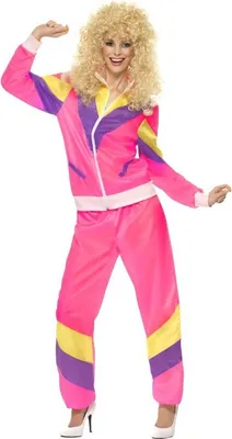 Produktbild von 80er Jahre Trainingsanzug rosa-lila Größe: L