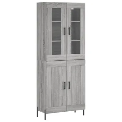 Image de Buffet haut Sonoma gris 69,5x34x180 cm Bois d'ingénierie