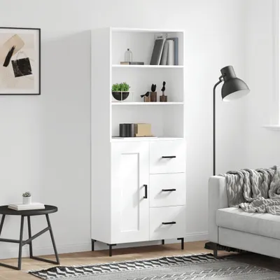 Produktbild von vidaXL Highboard Weiß 69,5x34x180 cm Holzwerkstoff