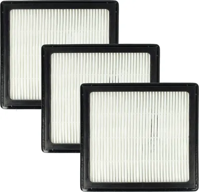 Produktbild von vhbw 3x Staubsaugerfilter kompatibel mit Nilfisk GM415, GM420, GM405, GM410, GM330, GM400, GMD400, GM430 Staubsauger - HEPA-Filter Schwarz Weiß