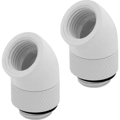 Obrázek produktu pro Corsair CX-9055007-WW, Spojka, Mosaz, Bílá, 1/4", 45°, Tekutina