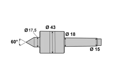 Produktbild von PAULIMOT Mitlaufende Körnerspitze MK2
