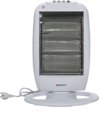 Produktbild von Quarz Heizstrahler, Elektro-Heizgerät, 3 Heizstufen 400 / 800 / 1200W, mit Schwenkfunktion, Tragegriff, Umkipp-Schutzschalter, Schutzgitter, weiß