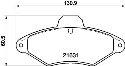 Produktbild von HELLA Bremsbeläge Satz Vorne Bremsklötze für CITROËN Xantia Schrägheck (X1, X2) 8DB 355 019-201