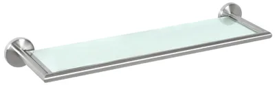 Productafbeelding van Bremermann badkamerserie PIAZZA - glazen plank met frame inclusief lijmset, glazen plank, badkamerplank van glas en roestvrij staal, mat