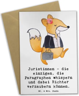 Produktbild von Mr. & Mrs. Panda Grußkarte Juristin Zauber - Weiß - Geschenk, Beruf, Gesetz, valentinstagskarte, neujahrskarte, weihnachtskarten, Rechtsanwältin, Rechtsspruch, Jura
