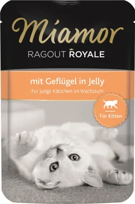 Obrázek produktu pro Miamor Ragout Royale in Jelly, Kotě, Jakékoli plemeno, Drůbež, 100 g