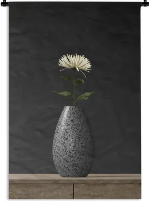Produktbild von MuchoWow® Wandteppich Wandbehang Stilleben - Vase - Blume 90x135 cm Tapisserie Dekoration Wandtuch - Baumwolle - Wandskulptur