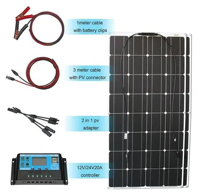 Imagen del producto de Panel solar, monocristalino, alta eficiencia, kit solar de 200W