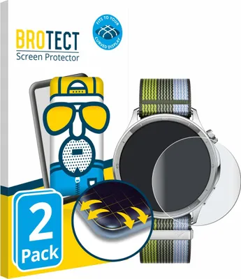 Produktbild von 2x BROTECT Fullscreen Schutzfolie für Oppo Watch S Displayschutz Folie Fullcover Matt Entspiegelungsfolie