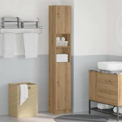 Obrázek produktu pro vidaXL Koupelnová skříňka Artisan Oak 32x25,5x190 cm Materiál na bázi dřeva