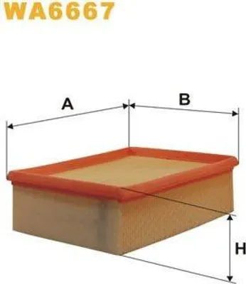 Produktbild von Luftfilter WIX FILTERS WA6667 passend für PEUGEOT 206 Schrägheck (2A/C) Filtereinsatz
