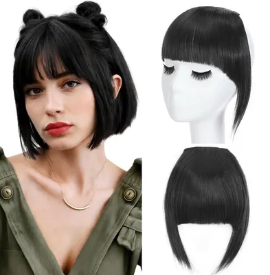 Produktbild von Clip-in-Pony synthetisch französisch mit Haarclip für Damen Naturschwarz
