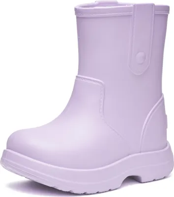 Produktbild von Ladeheid x Camminare Gummistiefel Kinder aus leichtem EVA wasserdicht rutschfest und angenehm flexibel mit schlichtem robustem Design für komfortable Alltagswege LA-CA-18 (HellLila, 26/27 EU)