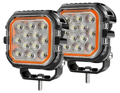 Productafbeelding van LED-schijnwerper, waterdicht, veelzijdige compatibiliteit, 2 stuks, 5 inch vierkant