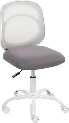 Produktbild von BELIANI Bürostuhl Grau Netzstoff Atmungsaktiv Höhenverstellbar Drehbar ohne Armlehnen Modernes Design Drehstuhl Schreibtischstuhl für Kinder Büro